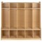 Emma and Oliver Wood School Coat Locker with Bench, Cubbies and Storage Organizer Hook